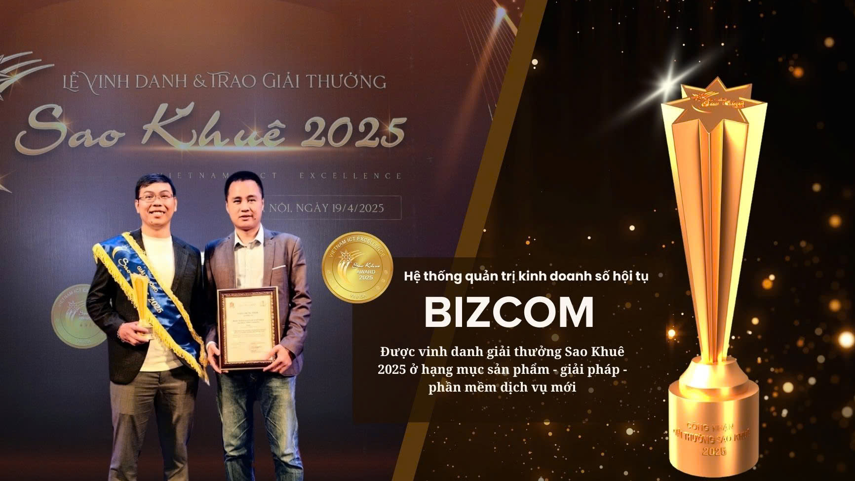 Bizcom của Vietnampedia vinh dự nhận Giải thưởng Sao Khuê. Khẳng định vị thế nền tảng chuyển đổi số toàn diện